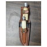 *Bone handle knifes with double sheath