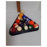 Pool / billiard balls and rack