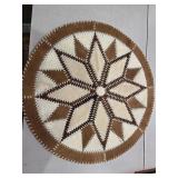 Leather cowhide center piece, 34'