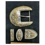 Mexico belt buckle, loop keeper & tip.
