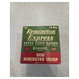 Vintage Remington 12g ammo box w/24 paper rounds