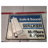 > Walker mufflers metal sign
