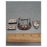 * sterling 3-piece ranger buckle set