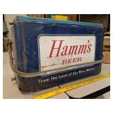 Old Hamm's Beer metal drink cooler