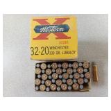 50 rds- 32-20 Win. Western X Ammo