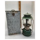 Coleman Lantern & galvanized box