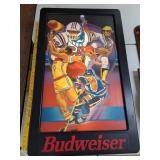 > Vintage lighted Budweiser sports sign, working