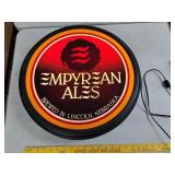 Empyrean Ales lighted 2 sided sign