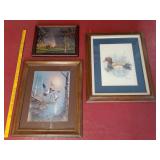 > Framed Landscape photo & vintage duck wall