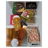 Assorted ammo ammunition & plastic tote drawer