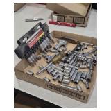 Torx Bit and 1/4' sockets, ratchet+