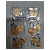 2013 - 2017 P & D Sacagawea coins uncirculated 10
