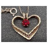 * Vintage sterling silver pendant necklace