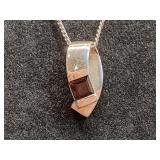 *Vintage sterling silver pendant necklace