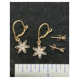 * 14k earrings marked