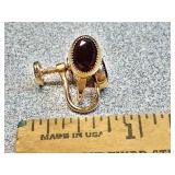 *Vintage genuine garnet earrings, gold filled