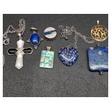 *Vintage sterling silver pendants, some gemstones