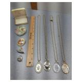 costume jewelry Necklaces,  rings & brooch