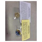 Gold plated quarter and painted half