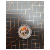 2015 Canada 3/4 Oz. 999 silver colorized wolf