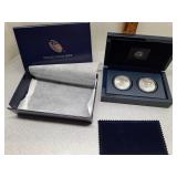75th Anniv silver American Eagle 2 coin set in US
