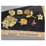 * Brooches & clip earrings, Coro +