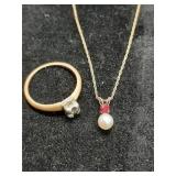 * 14k ring & necklace