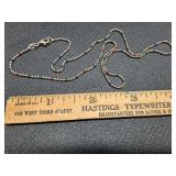 * Sterling silver ball bead necklace, Italy