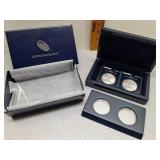 75th Anniv silver American Eagle 2 coin set in US