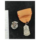 * valedictorian medal 1954 & Elks (BPOE) pin