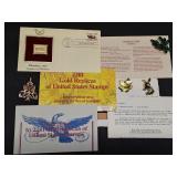 * 22k gold stamp replica, vintage holiday