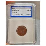 IGS 1965 Jefferson Nickel 5c MS68 Special mint