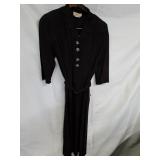 > Vintage black dress rhinestone buttons