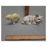 Stafford ceramic Lovables & cat