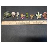 * Botanical vintage brooches, Austria, BSK, &