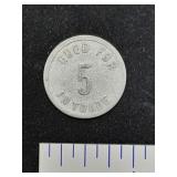 * 'Good for 5ï¿½ in Trade' business token