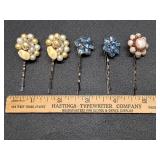 * Vintage earring hair pins