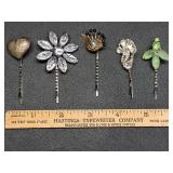 * Vintage brooch hair pins