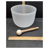 Quartz crystal 8' singing bowl 432HZ F note,