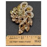 * Vintage Weiss Brooch, jonquil yellow & topaz