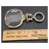 * Antique gold filled magnifying glass pendant