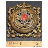 * Vintage fleur-de-lis Royalshield brooch,