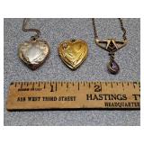 * Antique gold filled pendants
