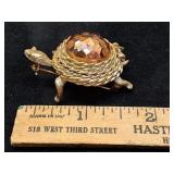 * Sara Coventry 'Scented Traveler' turtle brooch