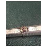 .925 Serling silver ring, pink stones