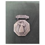 Antique Swiss accuracy medal .900 silver