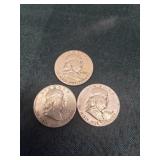 Franklin half dollars, silver