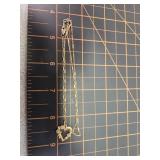 14kt gold pendant and necklace