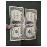 Silver certificates 1935 D and F