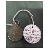 1930s German brass medal for contributing to the